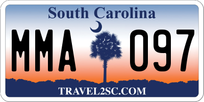 SC license plate MMA097