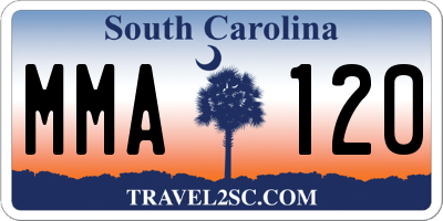 SC license plate MMA120