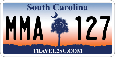 SC license plate MMA127