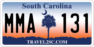 SC license plate MMA131