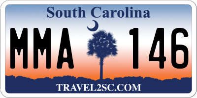 SC license plate MMA146