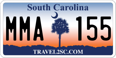 SC license plate MMA155