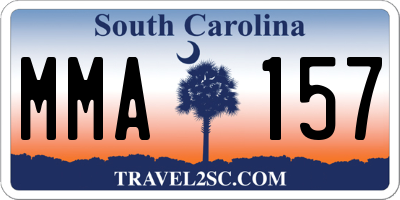 SC license plate MMA157
