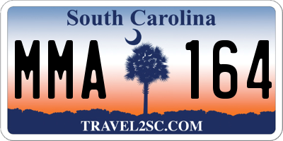 SC license plate MMA164