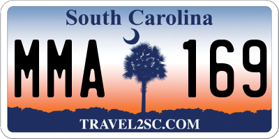 SC license plate MMA169