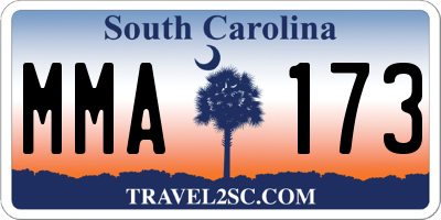 SC license plate MMA173