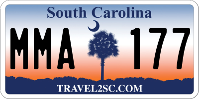 SC license plate MMA177