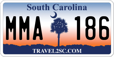 SC license plate MMA186