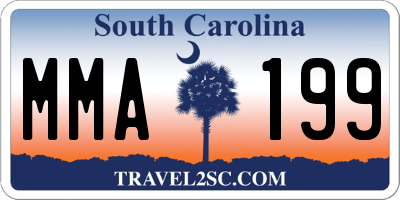 SC license plate MMA199