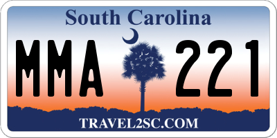 SC license plate MMA221