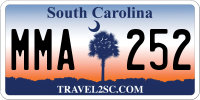 SC license plate MMA252
