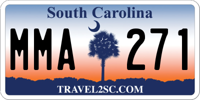 SC license plate MMA271
