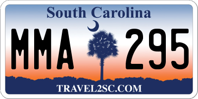 SC license plate MMA295