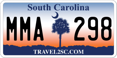 SC license plate MMA298
