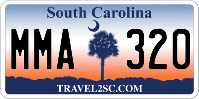 SC license plate MMA320