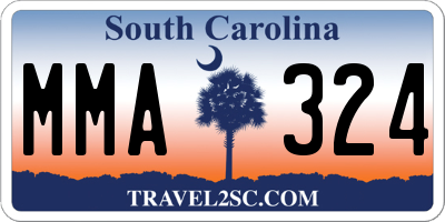SC license plate MMA324