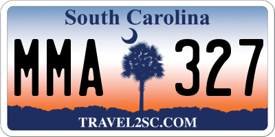 SC license plate MMA327