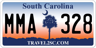 SC license plate MMA328