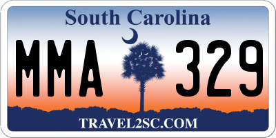 SC license plate MMA329