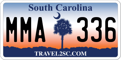 SC license plate MMA336
