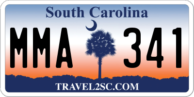 SC license plate MMA341