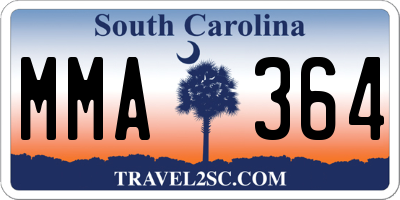 SC license plate MMA364