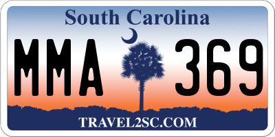 SC license plate MMA369