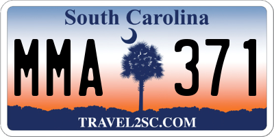 SC license plate MMA371