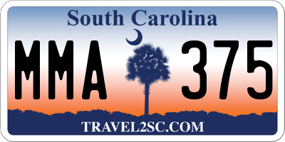 SC license plate MMA375