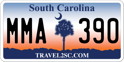 SC license plate MMA390