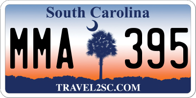 SC license plate MMA395