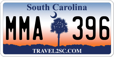 SC license plate MMA396
