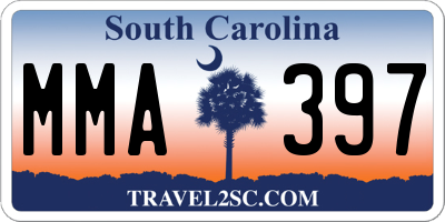 SC license plate MMA397