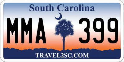 SC license plate MMA399