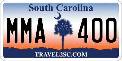 SC license plate MMA400