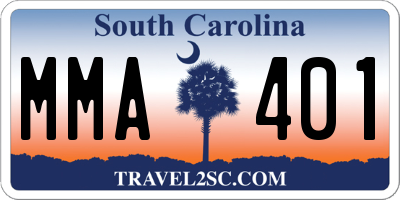 SC license plate MMA401