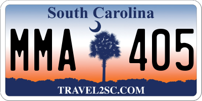 SC license plate MMA405