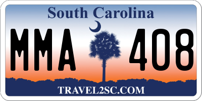 SC license plate MMA408