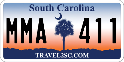 SC license plate MMA411