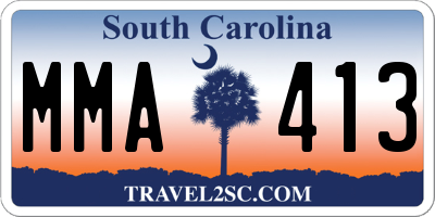 SC license plate MMA413