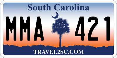 SC license plate MMA421