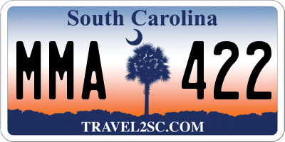 SC license plate MMA422