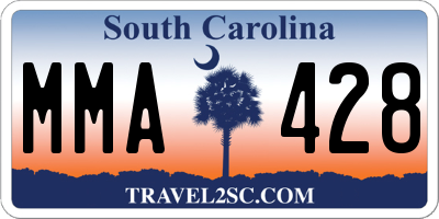 SC license plate MMA428