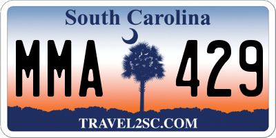 SC license plate MMA429