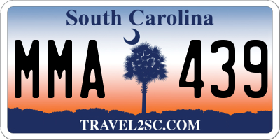 SC license plate MMA439