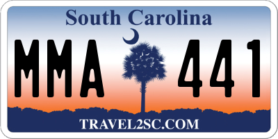 SC license plate MMA441