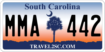 SC license plate MMA442