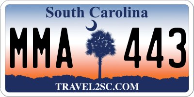 SC license plate MMA443