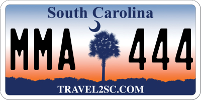 SC license plate MMA444