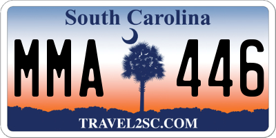 SC license plate MMA446